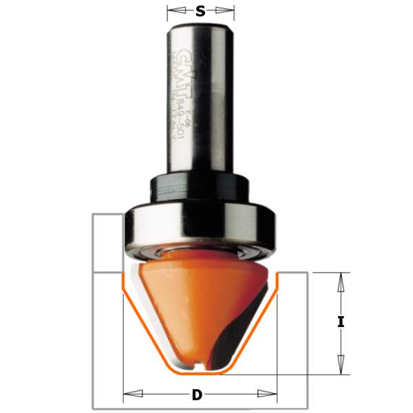 СМТ Фреза профильная с углом 60гр. (надписи) (верх. подш.) S=12 D=28x19x63,5 949.502.11B