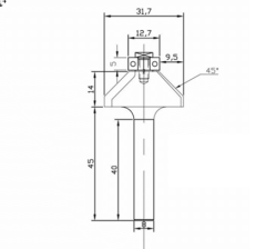 Алмазная фреза с нижним подшипником SÄGEDOKTOR D.31,7/12.7x9,5/45° S.8 Z=2 H=3 RH 803.20250507 SNT