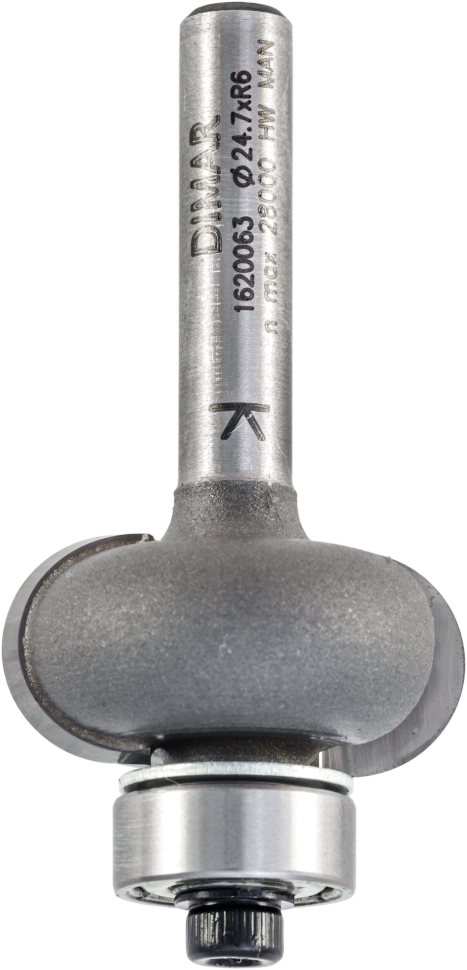 Фреза Dimar 1620063 фаска полдиаметра R6 D24,7x12 L51 подшипник, хвостовик 6