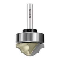 Фреза &quot;Гусёк&quot; (псевдофилёнка) с верхн. подш. Z=2 R1=6.35 R2=10.32 D=35x14.4x55 S=8 ARDEN 222831