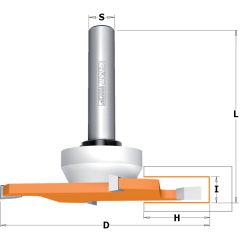 СМТ Фреза концевая пазовая для искусственного камня Z4 S=12X70 D=92x6,35x82,5 RH