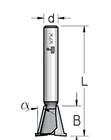 Фреза WPW Z141403 ласточкин хвост 14 гр D12,7 B13 хвостовик 6