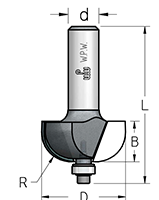 Фреза WPW RZ10005 полугалтель R9,5 D28,6 B14 подшипник хвостовик 8