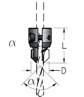 Зенковка WPW ACM3070 регулируемая  D12÷16 для сверел 3÷7,2 со сверлом