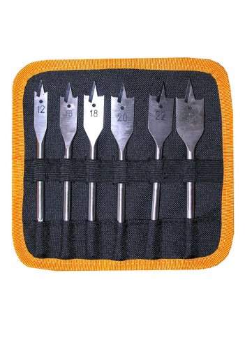 Набор сверл для дерева перовых, 12-25Х152 мм, 6 штук, сумка Энкор 19121