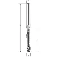 Фреза спиральная по алюминию Z1 D=4x15x40 S=4 Rotis 138.041240AL1