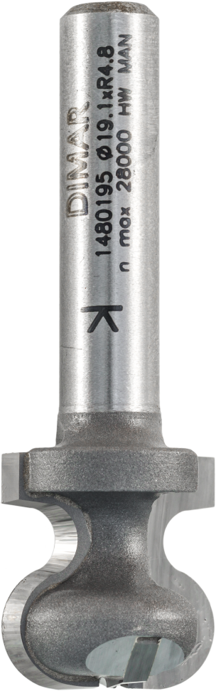 Фреза Dimar 1480195 паз ручка врезная R4,8 D19,1x19,1 L54,5 Z хвостовик 8
