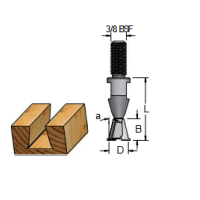 Фреза WPW ZB13146 ласточкин хвост для станков Brookman 10 гр D14,3 B12,7 хвостовик 3/8 BSF