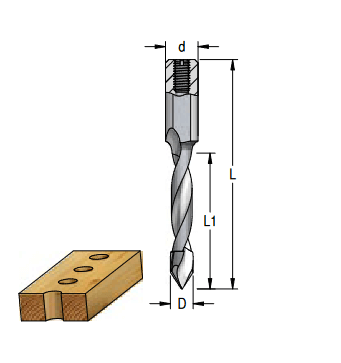 Сверло D7 глухое левое L77 WPW DDT07777L присадка хвостовик 10мм