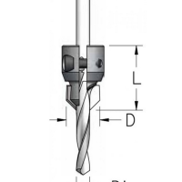 Зенковка WPW ACM6010D регулируемая  D21,5÷25 для сверел 6÷10 со сверлом плавная спираль