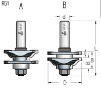 Фреза сменная WPW RG10000 для комплекта RG мебельный фасад D46 высота 15 глубина профиля 12