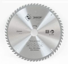 Диск пильный по дереву ф250х30 z60 Энкор 48568