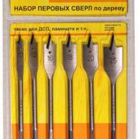 Набор сверл для дерева перовых, 6 штук, блистер Энкор 19184