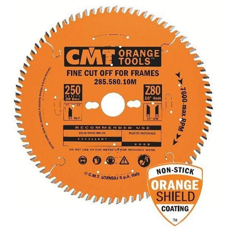 Диск пильный 250x30x3,0/2,5 10º 20º ATB Z=80 CMT 285.580.10M