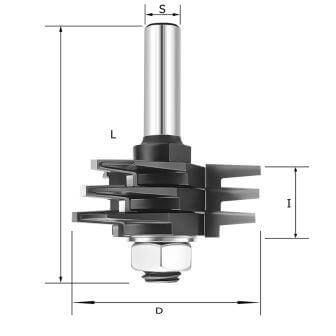 Фреза шиповое сращивание верхний подшипник Z=2 D=63.5x23.29x83 h=12.7 S=12 PROCUT 602211BP (L1-83 мм, L2-23.29 мм, D1-63.5 мм, D2-12 мм)