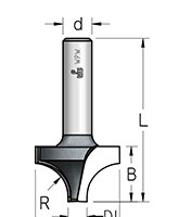 Фреза WPW RV10002 радиусная врезная R9,5 D25,4 B16 хвостовик 12